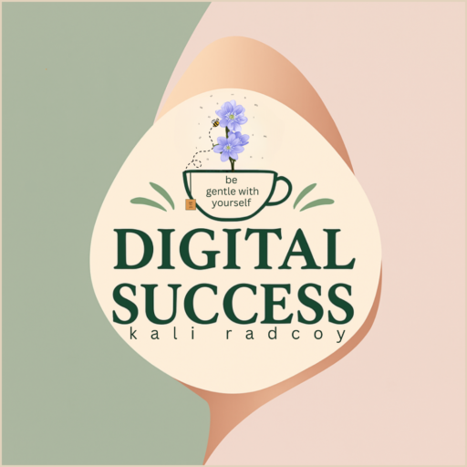 Digital Success Kali logo with mug, bee, and binary rain design.